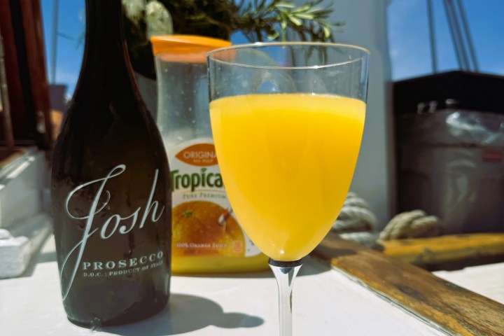 a bottle of wine on a table