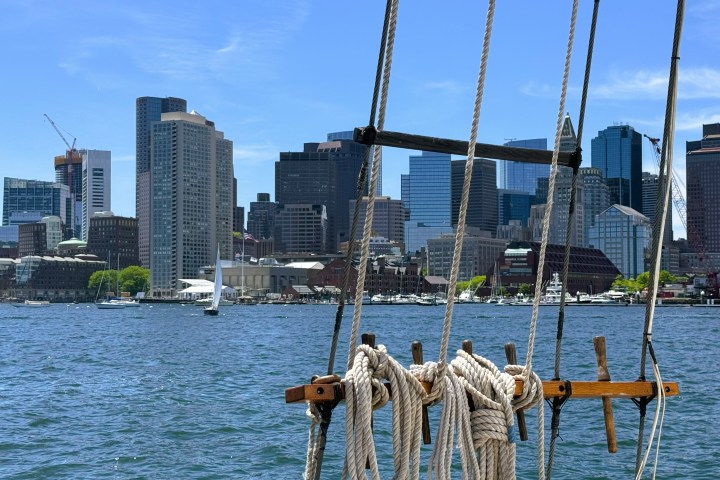 a ship in a body of water